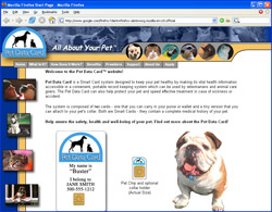 Pet Data Card